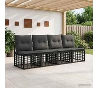 vidaXL Sofá de Jardín para 4 Personas Sin Brazo 4 pcs