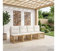 vidaXL Sofá de Jardín para 4 Personas Sin Brazo 4 pcs
