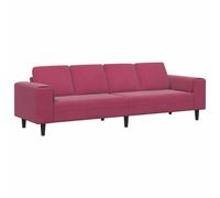 vidaXL Sofá de sala 250 x 77 x 76 cm Multicolor Rojo vino tinto