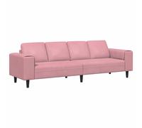 vidaXL Sofá de sala Rosa 250 x 77 x 76 cm