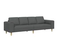 vidaXL Sofá de sala 250 x 77 x 76 cm Poliéster Multicolor Gris oscuro