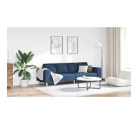 vidaXL Sofá de sala Azul 250 x 77 x 76 cm Poliéster