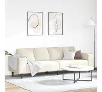 vidaXL Sofá de sala Crema 250 x 77 x 76 cm