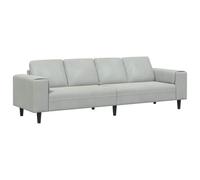 vidaXL Sofá de Sala Gris Claro 250 x 77 x 76 cm, Sofá Elegante para la Sala, Rectangular, Moderno, Resistente, con Material Transpirable y cómodo