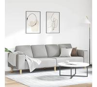 vidaXL Sofá de sala Gris Nube 250 x 77 x 76 cm Poliéster