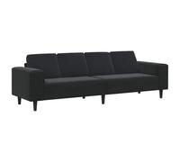 vidaXL Sofá de sala 250 x 77 x 76 cm Negro - Moderno, rectangular, transpirable y cómodo