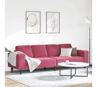 vidaXL Sofá de sala 250 x 77 x 76 cm Multicolor Rojo vino tinto