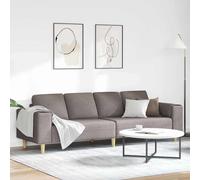 vidaXL Sofá de sala Taupé 250 x 77 x 76 cm Poliéster
