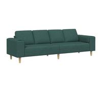 vidaXL Sofá de sala Verde oscuro 250 x 77 x 76 cm Poliéster
