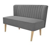 vidaXL Sofá de Tela Gris Claro 117x55,5x77 cm
