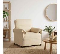 vidaXL Sofá de una plaza Crema 88 x 83 x 95 cm Tela