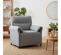 vidaXL Sofá de una plaza Gris Claro 88 x 83 x 95 cm Tela