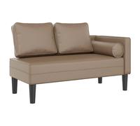vidaXL Sofá diván con cojines cuero sintético en color Gris/Crema/Capuchino y más | acolchados duraderos para sofás de jardín terraza exterior