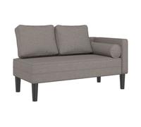 Vidaxl sofá diván con cojines tela gris taupe