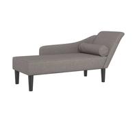 vidaXL Sofá diván con cojines tela gris taupe