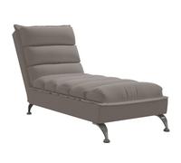 vidaXL Sofá diván con cojines tela gris taupe