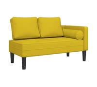 vidaXL Sofá diván con cojines terciopelo amarillo