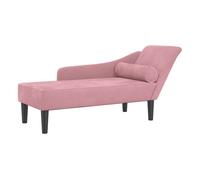 vidaXL Sofá diván con cojines terciopelo rosa