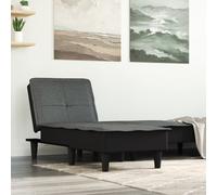 vidaXL Sofá diván de tela gris oscuro
