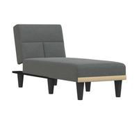 vidaXL Sofá diván de tela gris oscuro
