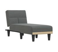 vidaXL Sofá diván de tela reclinable Chaise Longue Negro/Gris claro/Gris oscuro