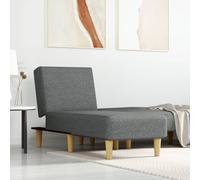 vidaXL Sofá diván de tela gris oscuro