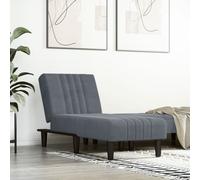vidaXL Sofá diván de terciopelo gris oscuro