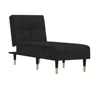 vidaXL Sofá diván de terciopelo negro
