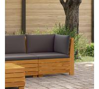 vidaXL Sofá Esquinero de Jardín Madera de Acacia Sólida Marrón