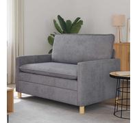 Sofá Gris Claro 126 X 81 X 87,5 Cm Poliéster Vidaxl