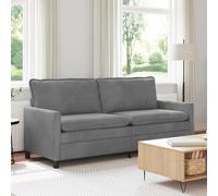 vidaXL Sofá Gris oscuro 196 x 81 x 87,5 cm Terciopelo