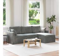 vidaXL Sofá Gris oscuro 228 x 134 x 80 cm Terciopelo