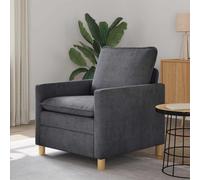 vidaXL Sofá Gris oscuro 76 x 81 x 87,5 cm Poliéster