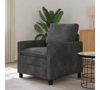 vidaXL Sofá Gris oscuro 76 x 81 x 87,5 cm Poliéster