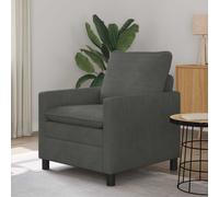 vidaXL Sofá Gris oscuro 76 x 81 x 87,5 cm Tela