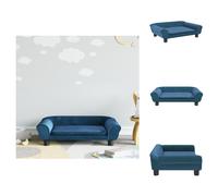 vidaXL Sofá infantil azul, 70x45x26 cm, de terciopelo - Muebles para bebés y niños pequeños