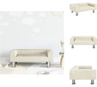 vidaXL Sofá infantil color crema, 70x45x26,5 cm, tapizado en terciopelo - Muebles para bebés y niños pequeños