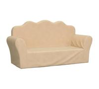 vidaXL Sofá Infantil de 2 plazas de Felpa Suave Color Crema, sofá Infantil, sofá para Sala de Juegos, Mini sofá, sofá Infantiles, sofá para niños