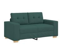 Sofá De Dos Plazas Verde Oscuro, 160x77x82 Cm, Tela Vidaxl