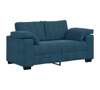 vidaXL Sofá Loveseat 160x77x82 cm terciopelo Multicolor Azul