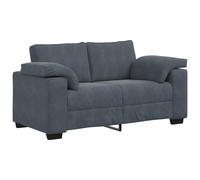 vidaXL Sofá Loveseat 2 plazas Terciopelo Gris oscuro 160x77x82 cm