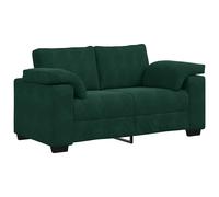 vidaXL Sofá Loveseat 160x77x82 cm terciopelo Multicolor Verde oscuro