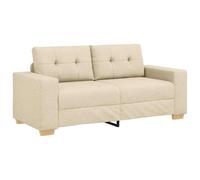 vidaXL Sofá Loveseat-Sofa Crema 180x77x82 cm Tela