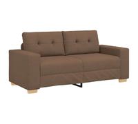 vidaXL Sofá de dos plazas marrón de tela, 180x77x82 cm