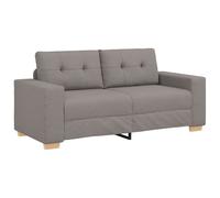 vidaXL Sofá de tela color pardo, de 140 cm, de tela, sofá de 2 plazas, sofá de 2 plazas, sofá de incandalco, sofá acolchado