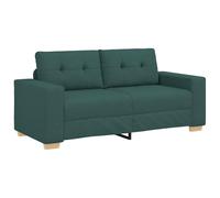 vidaXL Sofá Loveseat Verde Oscuro 140 cm Tela
