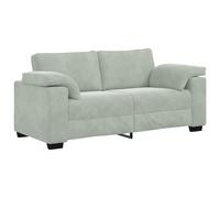 vidaXL Sofá Loveseat 180x77x82 cm terciopelo Multicolor Gris claro