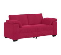 vidaXL Sofá Loveseat 180x77x82 cm terciopelo Multicolor Rojo vino tinto