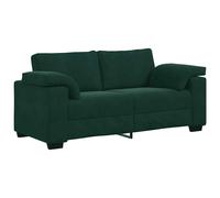 vidaXL Sofá Loveseat 180x77x82 cm terciopelo Multicolor Verde oscuro