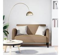 vidaXL Sofá Loveseat Cappuccino 110 cm Cuero sintético